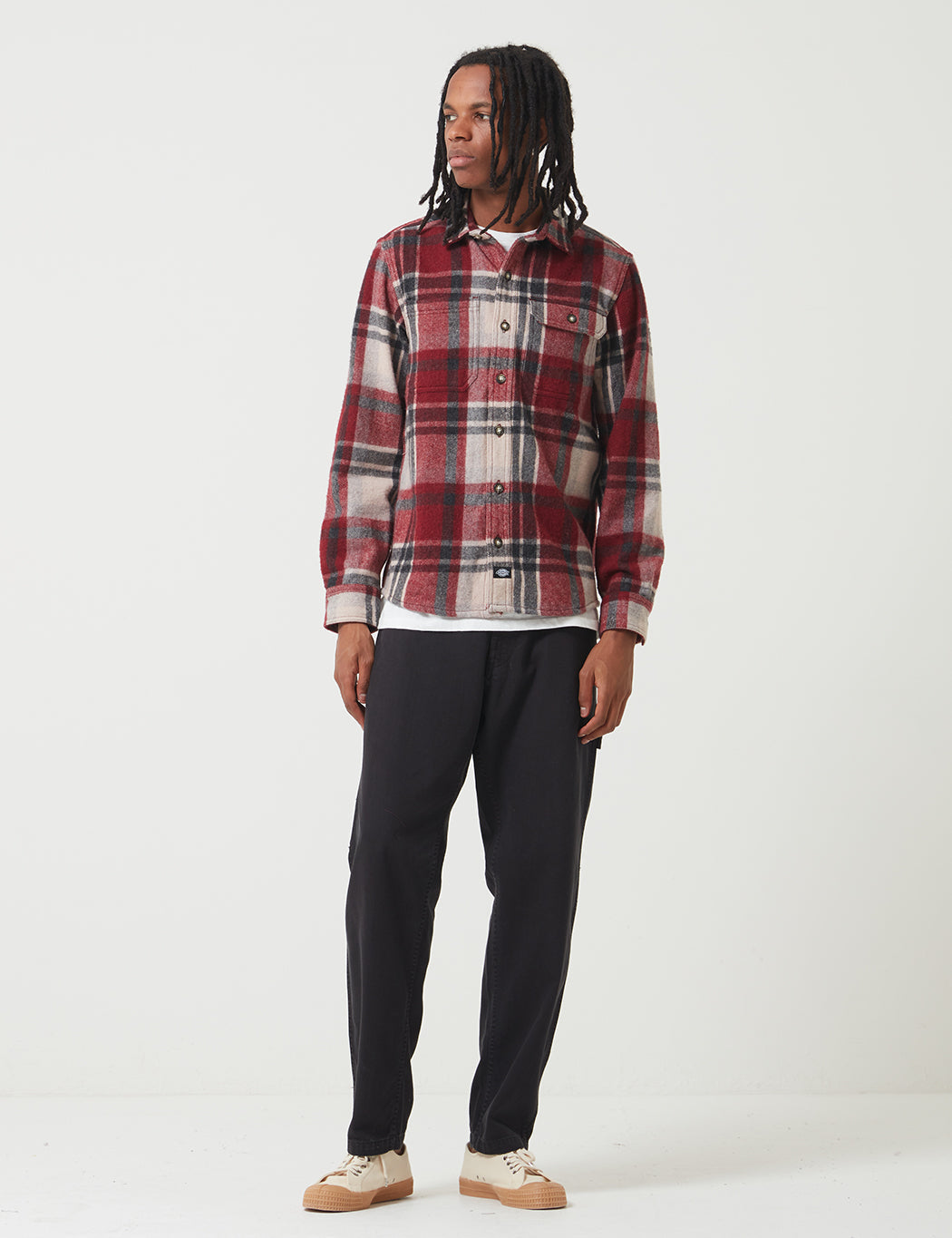 Melber Check Shirt (Wool) - Maroon