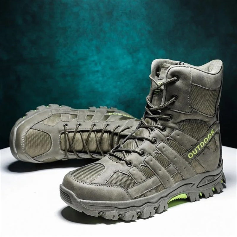 Men's Lightweight Breathable Durable Anti-slip Hiking Boots Combat Army Boots Work Boots