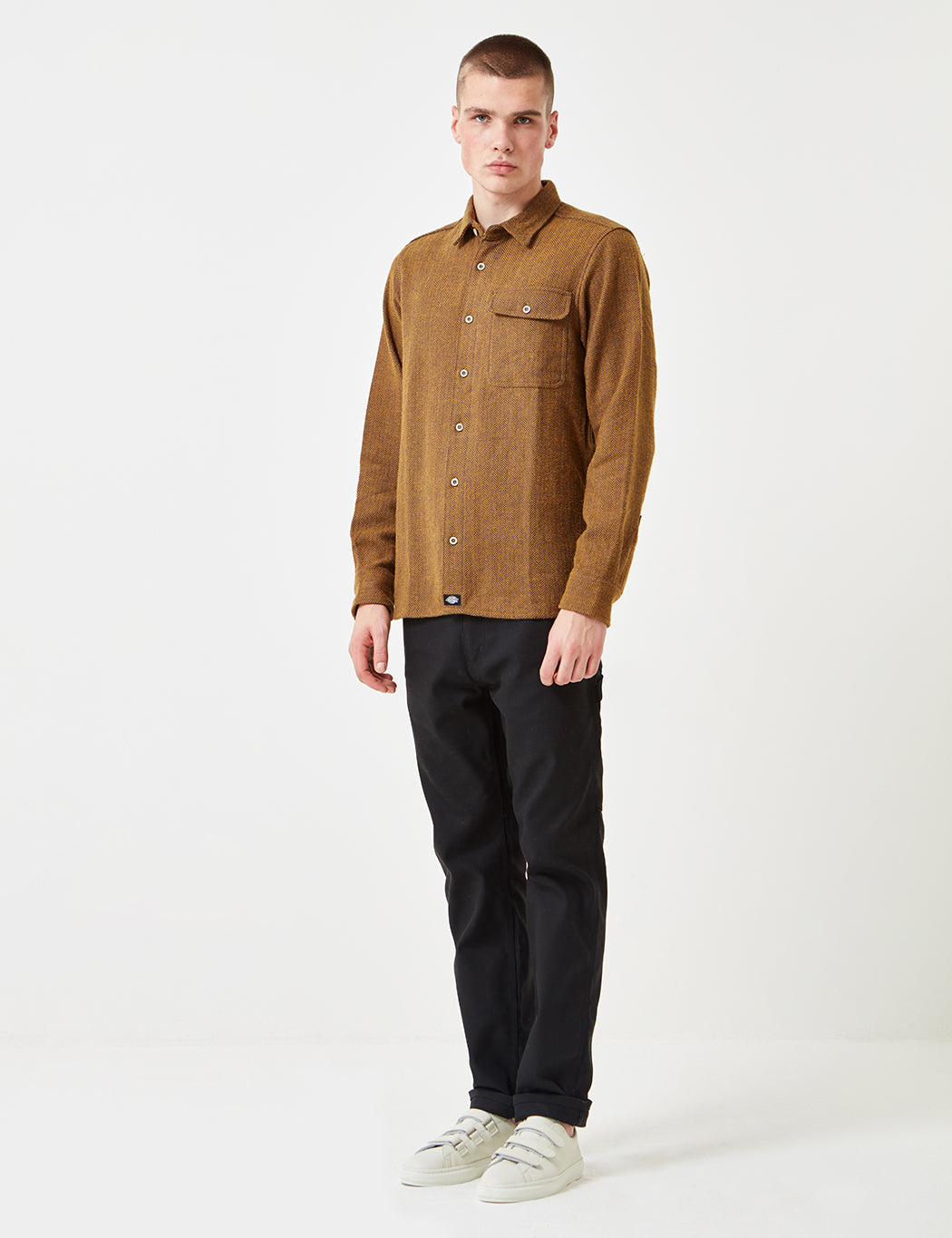 Lewisburg Herringbone Shirt - Brown Duck