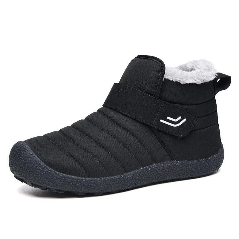 (Limited Time 49% Discount Event) Men's Winter Warm Waterproof Non-slip Velcro Cotton Shoes Wide Toe Orthopedic Arch Support Slip-on Cotton Shoes