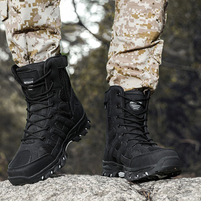 (imited Time Discount 49% off) Men's Lightweight Breathable Durable Anti-slip Hiking Boots Combat Army Boots Work Boots