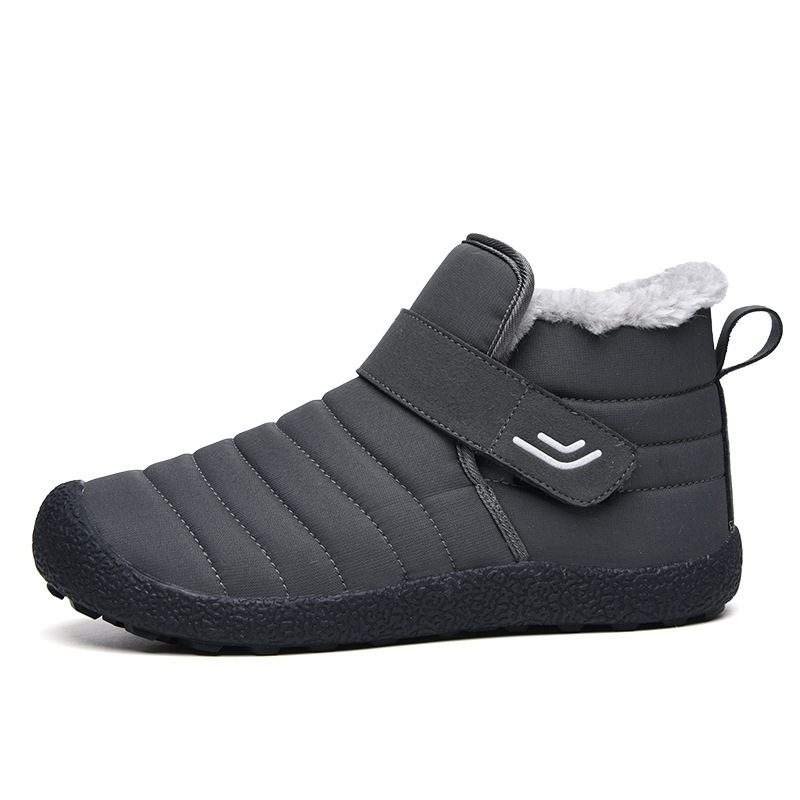 (Limited Time 49% Discount Event) Men's Winter Warm Waterproof Non-slip Velcro Cotton Shoes Wide Toe Orthopedic Arch Support Slip-on Cotton Shoes