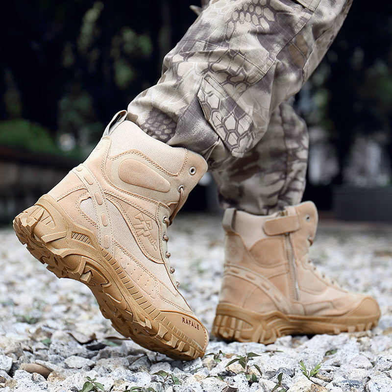 (BLACK FRIDAY SPECIAL-70%OFF)Men's Winter Anti-Puncture Wide Toe Combat Boots Waterproof Non-Slip Orthopedic Support Work Boots