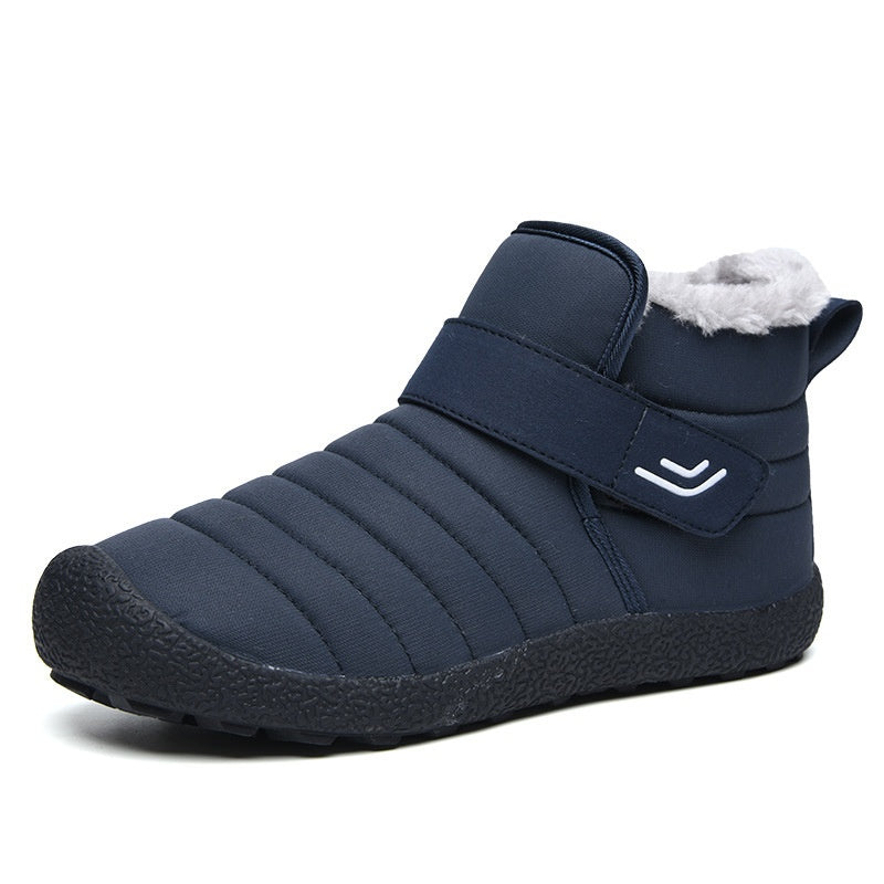 (Limited Time 49% Discount Event) Men's Winter Warm Waterproof Non-slip Velcro Cotton Shoes Wide Toe Orthopedic Arch Support Slip-on Cotton Shoes