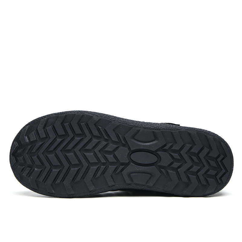 (Limited Time 49% Discount Event) Men's Winter Warm Waterproof Non-slip Velcro Cotton Shoes Wide Toe Orthopedic Arch Support Slip-on Cotton Shoes