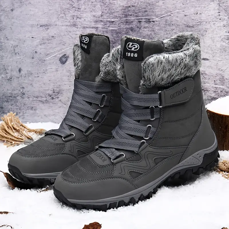 (Limited Time 49% Discount Event) Men's Orthopedic Arch Support Wide Toe Snow Boots Non-slip Waterproof Cold Warm Hiking Boots