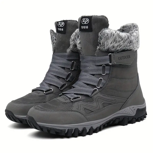 (Limited Time 49% Discount Event) Men's Orthopedic Arch Support Wide Toe Snow Boots Non-slip Waterproof Cold Warm Hiking Boots