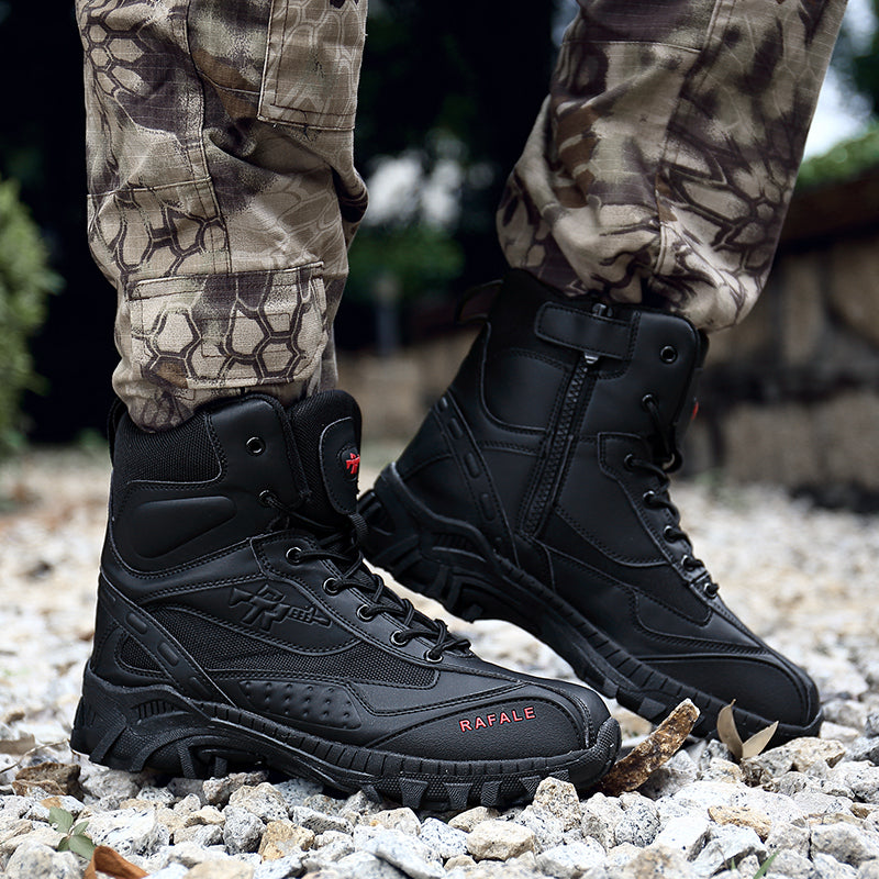 (BLACK FRIDAY SPECIAL-70%OFF)Men's Winter Anti-Puncture Wide Toe Combat Boots Waterproof Non-Slip Orthopedic Support Work Boots