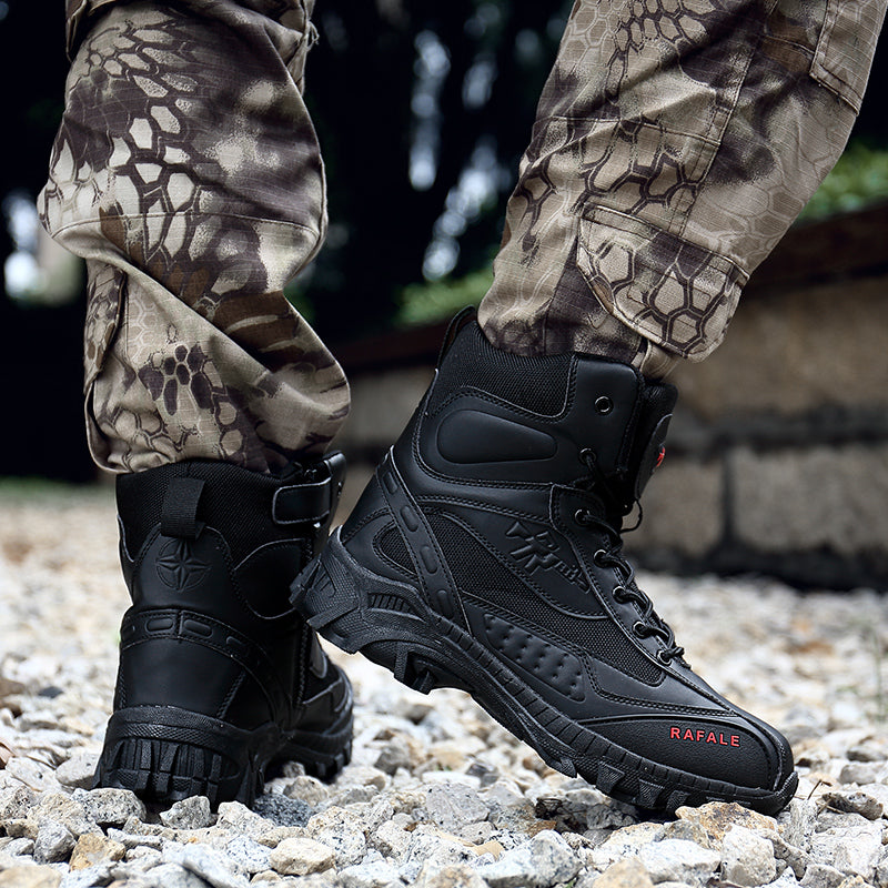 (BLACK FRIDAY SPECIAL-70%OFF)Men's Winter Anti-Puncture Wide Toe Combat Boots Waterproof Non-Slip Orthopedic Support Work Boots