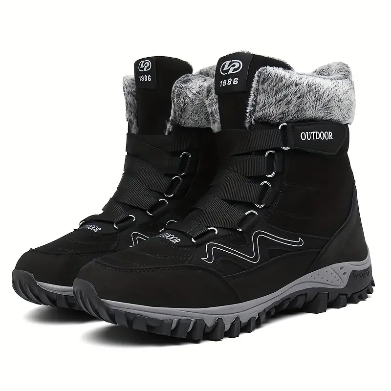 (Limited Time 49% Discount Event) Men's Orthopedic Arch Support Wide Toe Snow Boots Non-slip Waterproof Cold Warm Hiking Boots