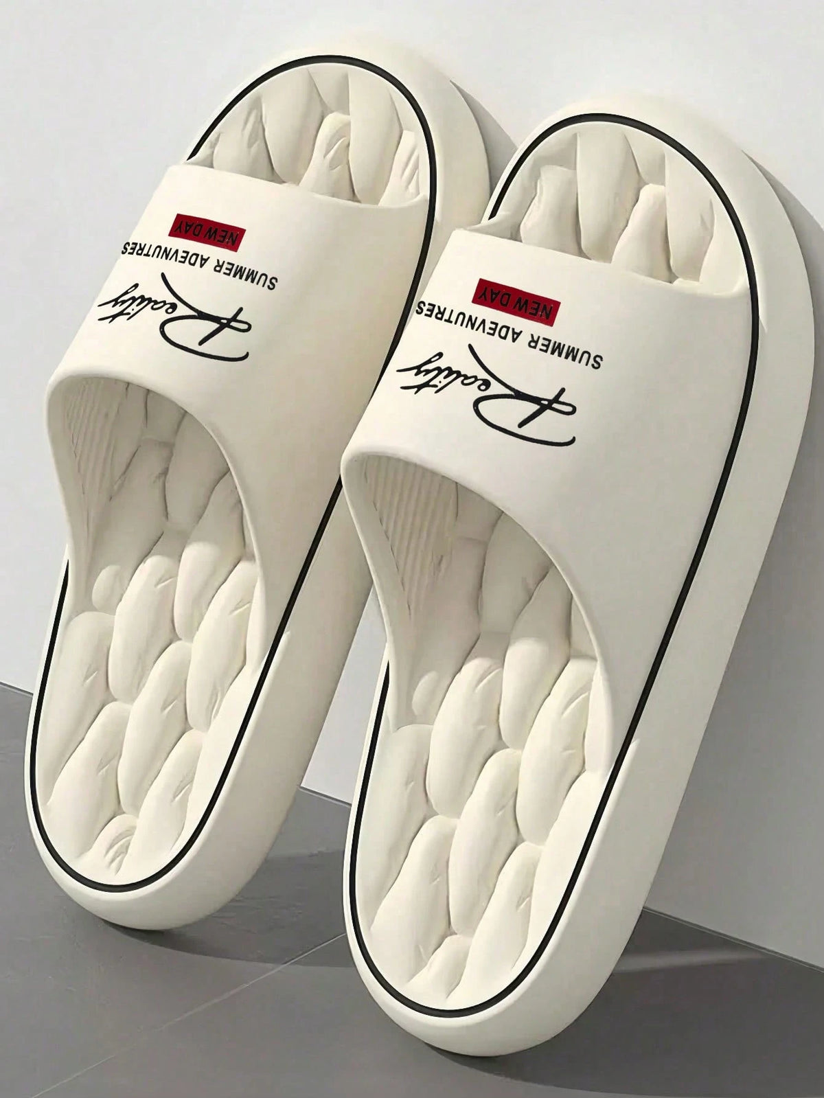 New Fashion Open Toe Slippers For Men, EVA Material Soft Bottom