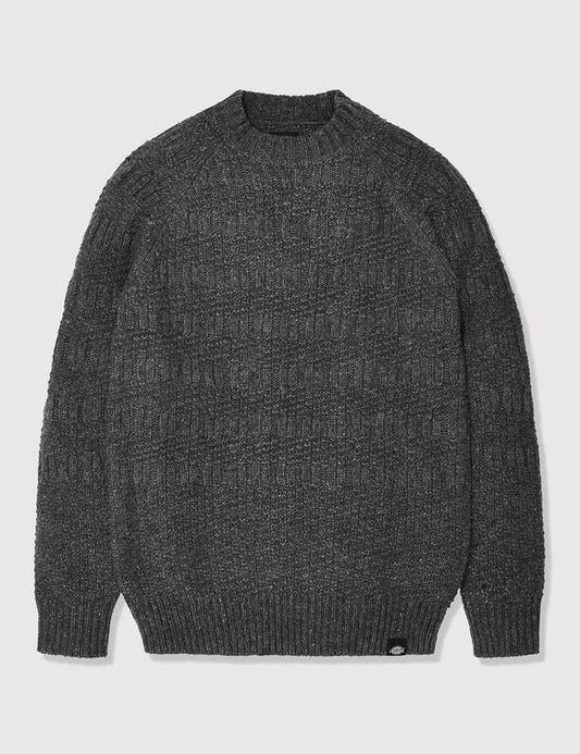 Goodland Knitted Jumper - Dark Grey Melange