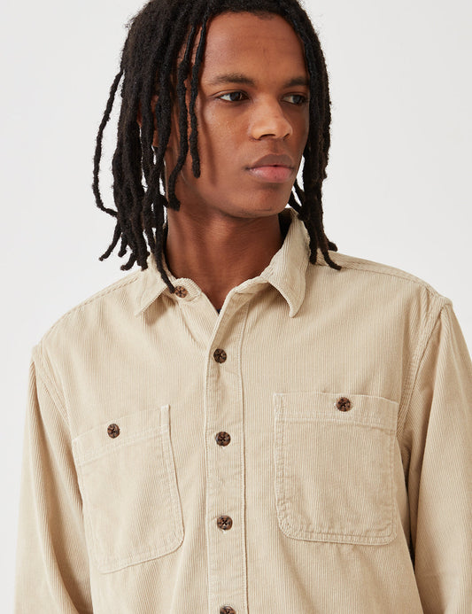 Bayville Cord Shirt - Oyster Grey