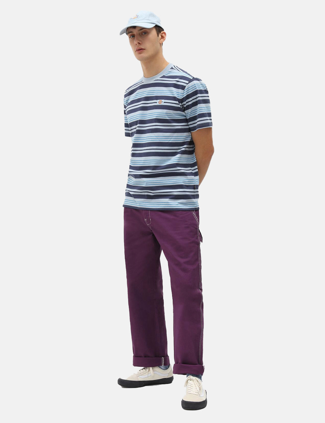 Wheaton T-Shirt (Striped) - Fog Blue
