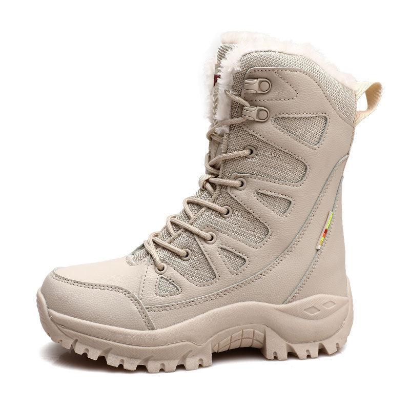 Dallader Men's Comfortable Waterproof Warm Fleece Snow Boots