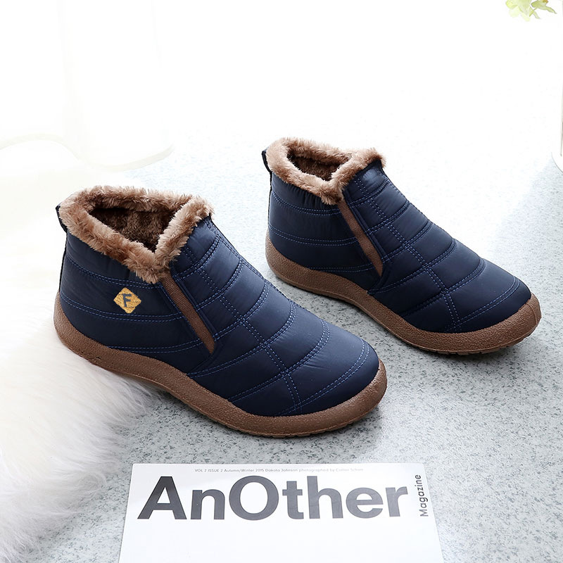 (Limited Time Discount 50% off)Men's Winter Warm Wide Head Arch Support Orthopedic Boots Lightweight Waterproof Non-slip Slip-On Boots