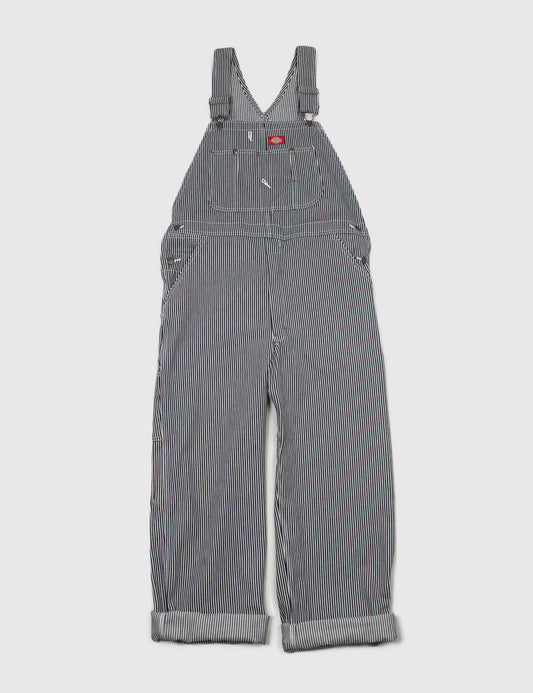 Indigo Bib Overalls (Hickory Stripe) - Blue/White