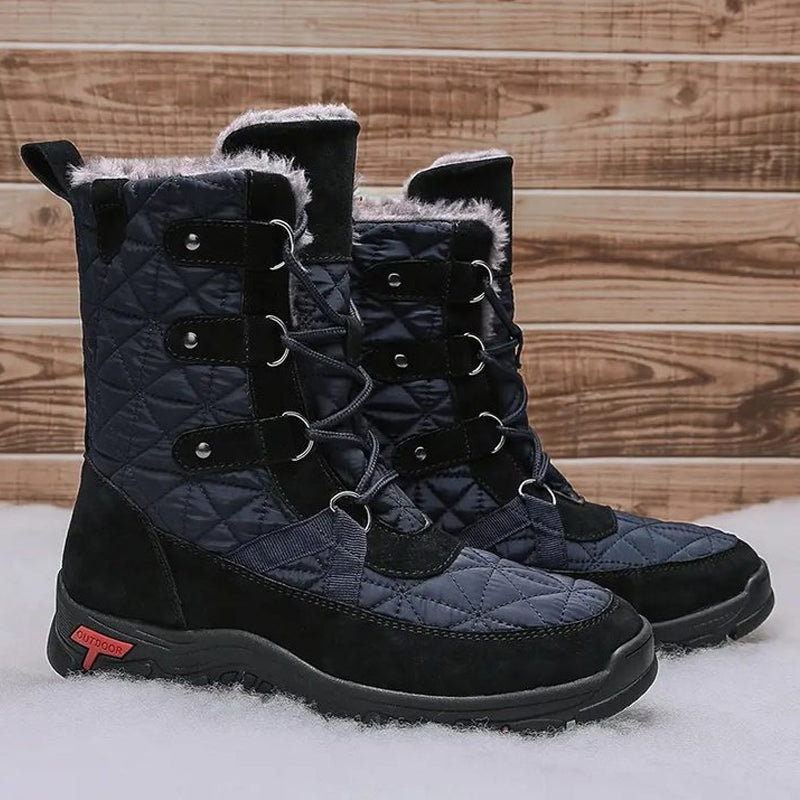 HOT SALE-Men's Genuine Leather Comfortable Snow Boots Warm Boots Combat Boots