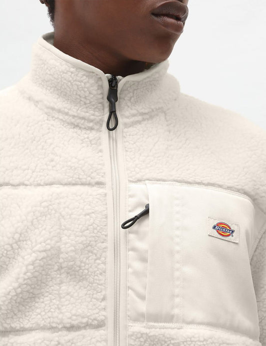 Red Chute Sherpa Fleece - Ecru White