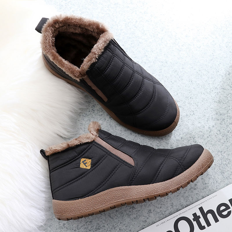 (Limited Time Discount 50% off)Men's Winter Warm Wide Head Arch Support Orthopedic Boots Lightweight Waterproof Non-slip Slip-On Boots