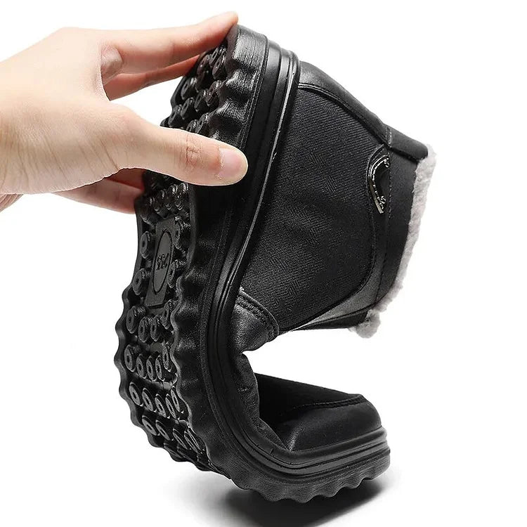 (Limited Time Discount 49% off) Men's Comfortable Lightweight Arch Support Winter Wool Shoes Waterproof Non-slip Warm Snow Shoes