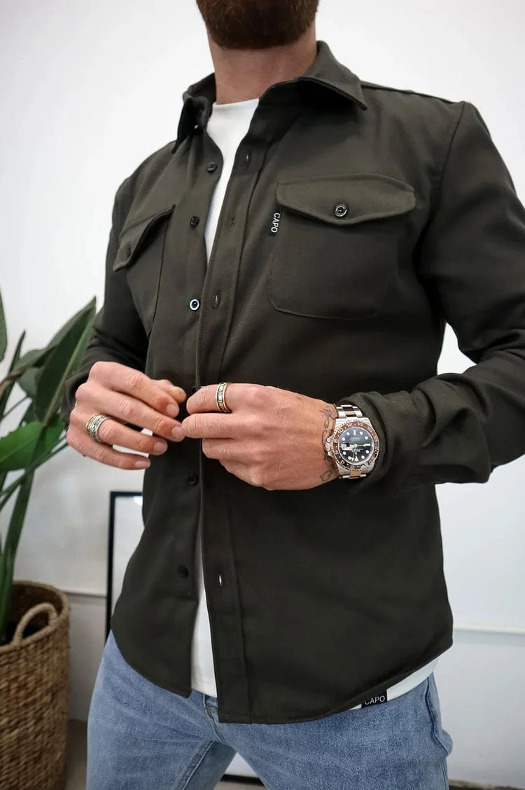 Men's Button Down Shirt Jacket (Buy 2 Free Shipping)